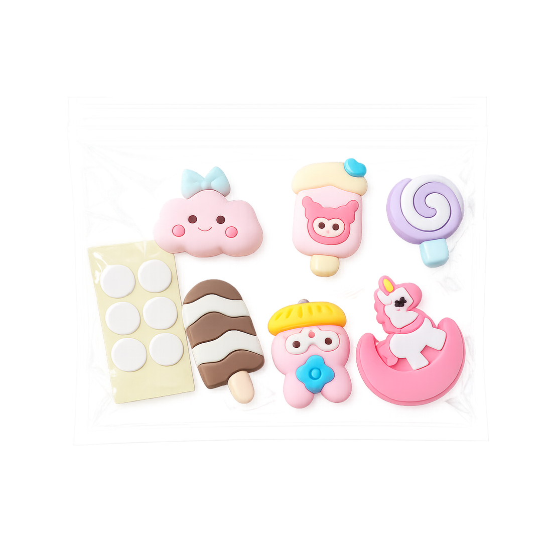 Cute Resin Charms with Glue Patch(6pcs)