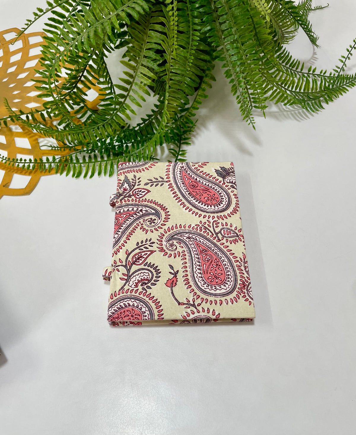 Hand Block Printed Fabric Journal Handbound Notebook