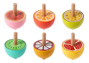 Half Fruits Wooden Spinning Top