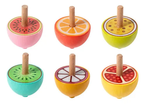Half Fruits Wooden Spinning Top