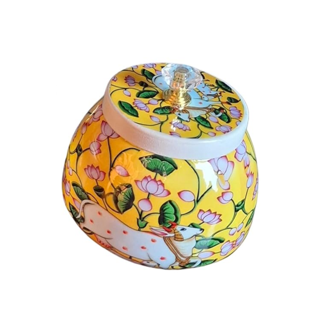 Pichwai Metal Jar 4 inch (1pc)