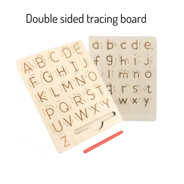 Double Sided Wooden Tracing Boards Bold / Small Alphabets