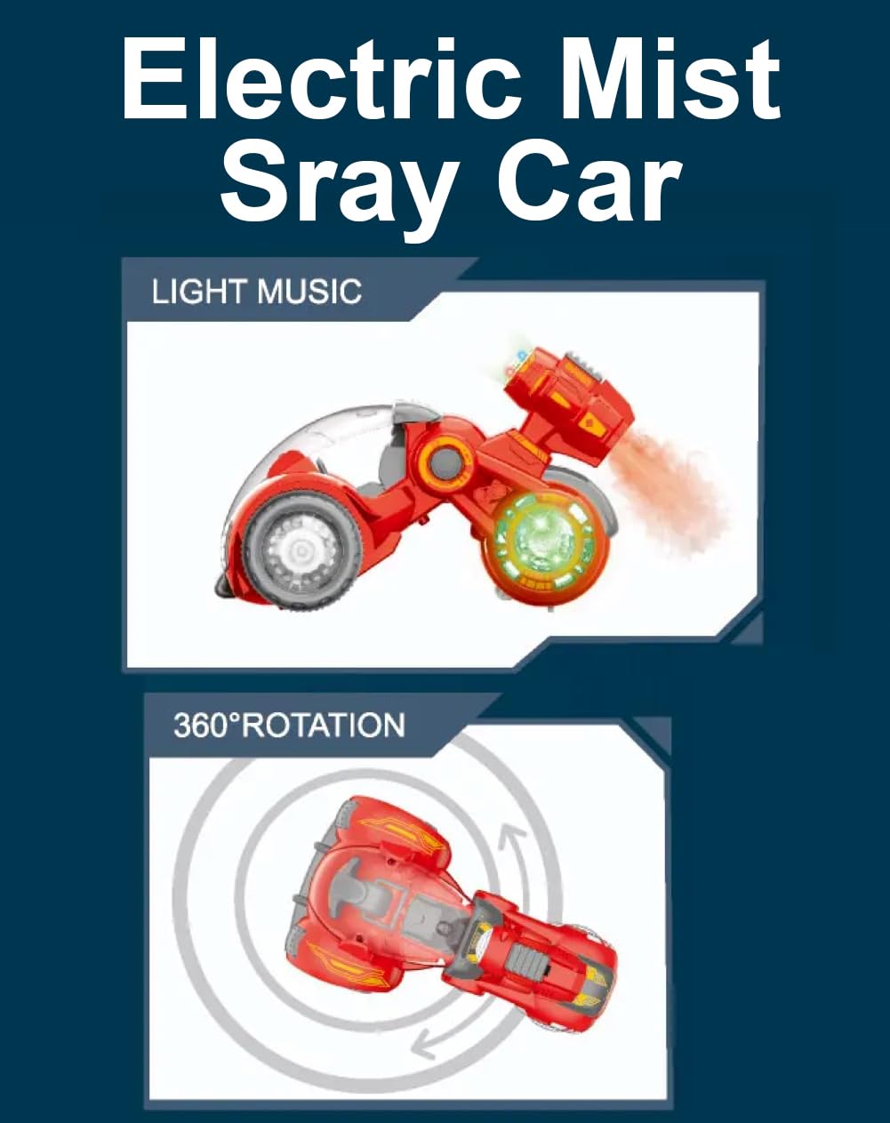 Rotating Mist Spraying Electric Car