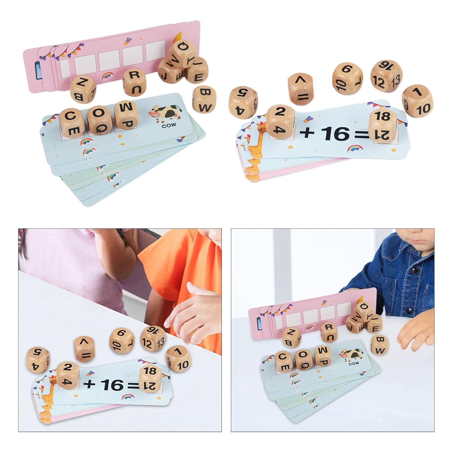 Wooden English Dice