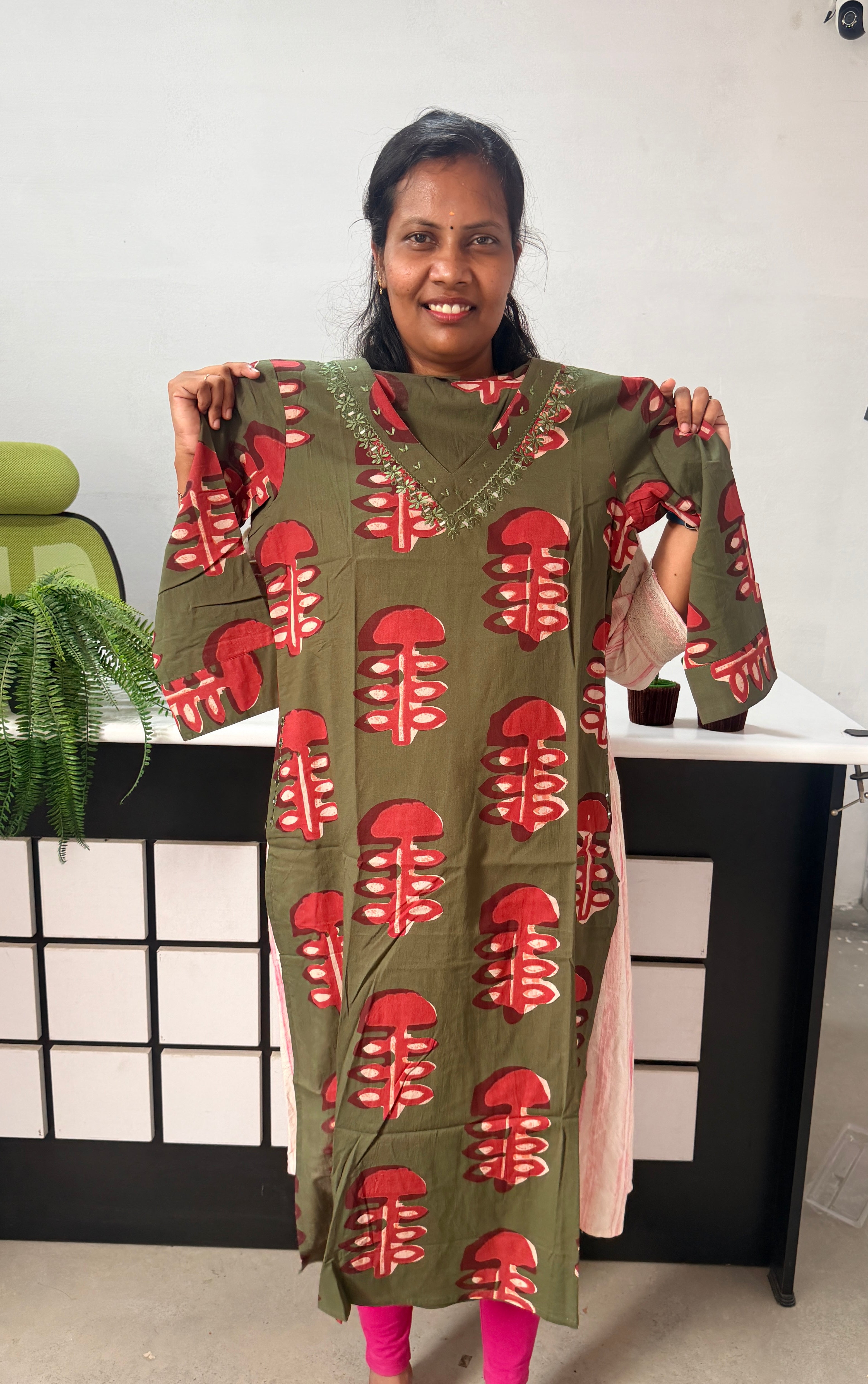Daily wear Cotton Floral Print Kurti