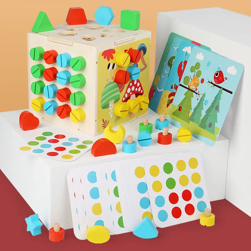 Nut Shape Pairing Box - Shape sorting toy