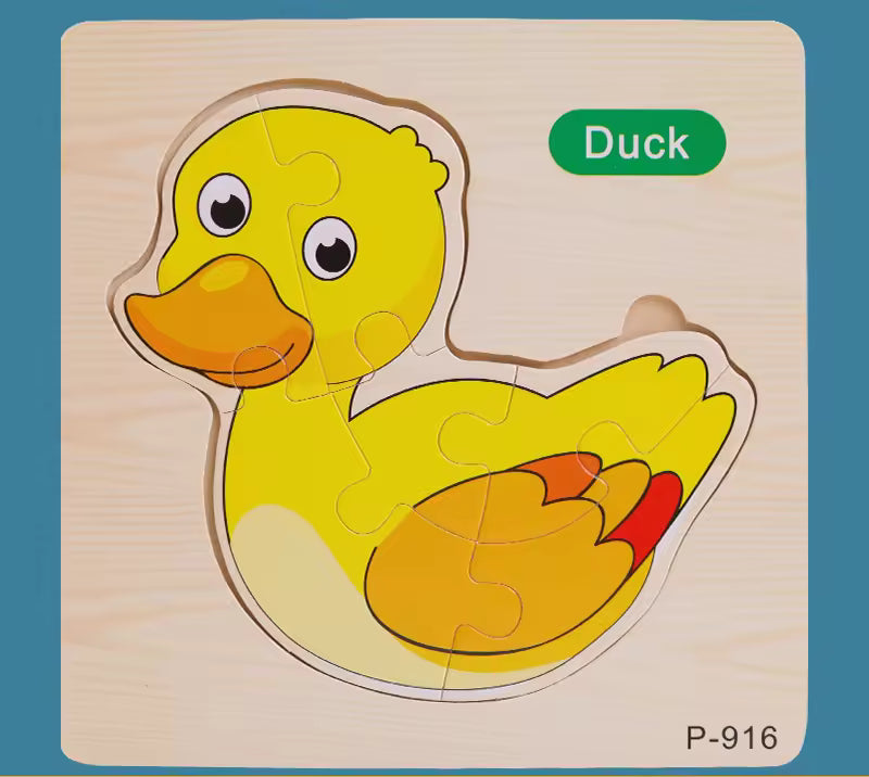 3D Animal Wooden Jigsaw Puzzle