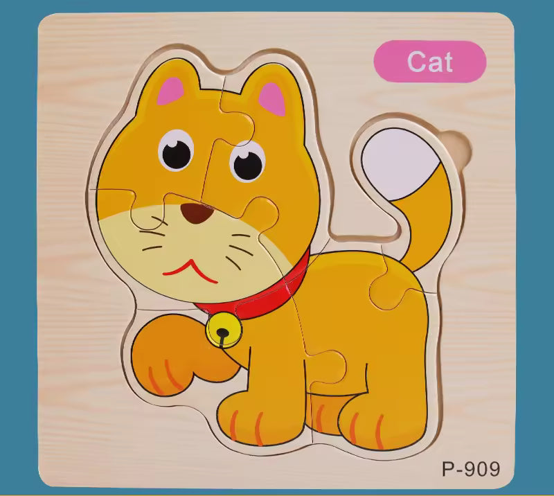 3D Animal Wooden Jigsaw Puzzle