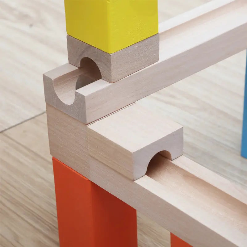 Wooden Stitching ball track toy