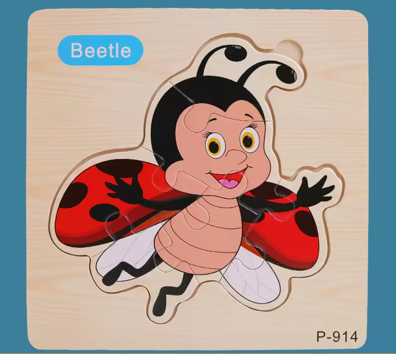 3D Animal Wooden Jigsaw Puzzle