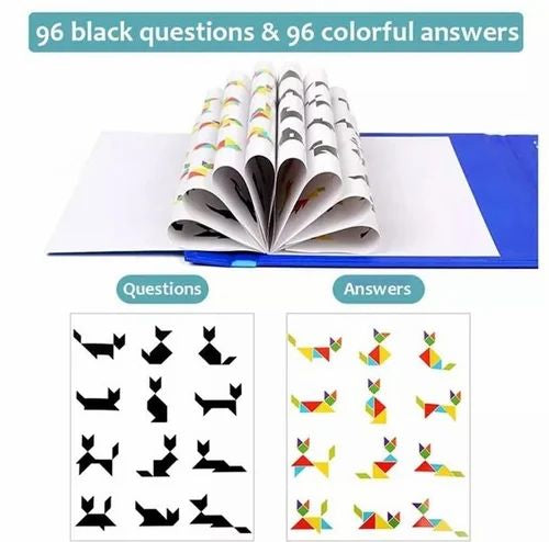 Magnetic tangram book