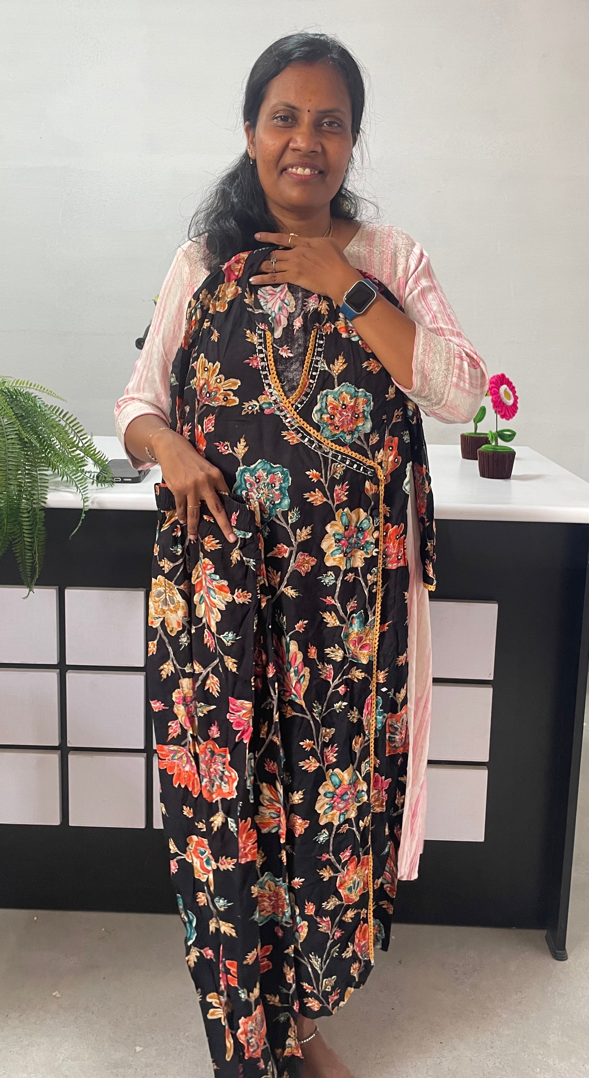Premium angarakha Floral Print (2pc) suit