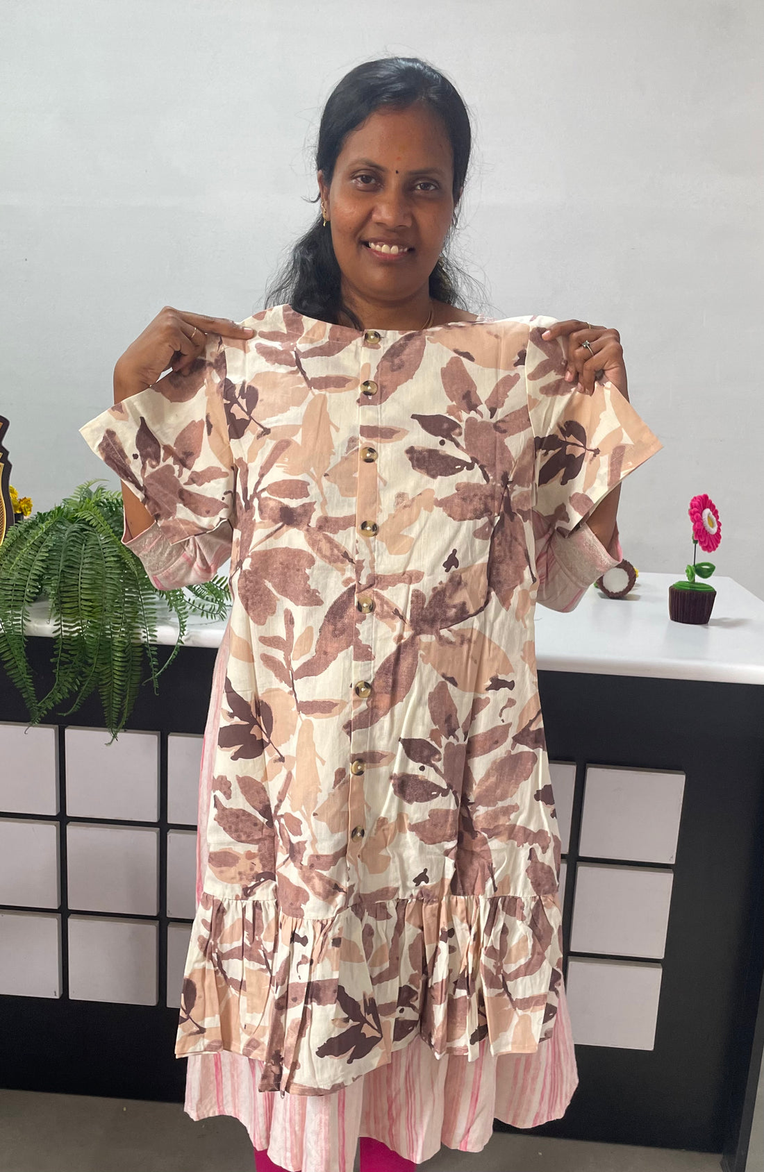 Premium Jaipur Cotton top with back button