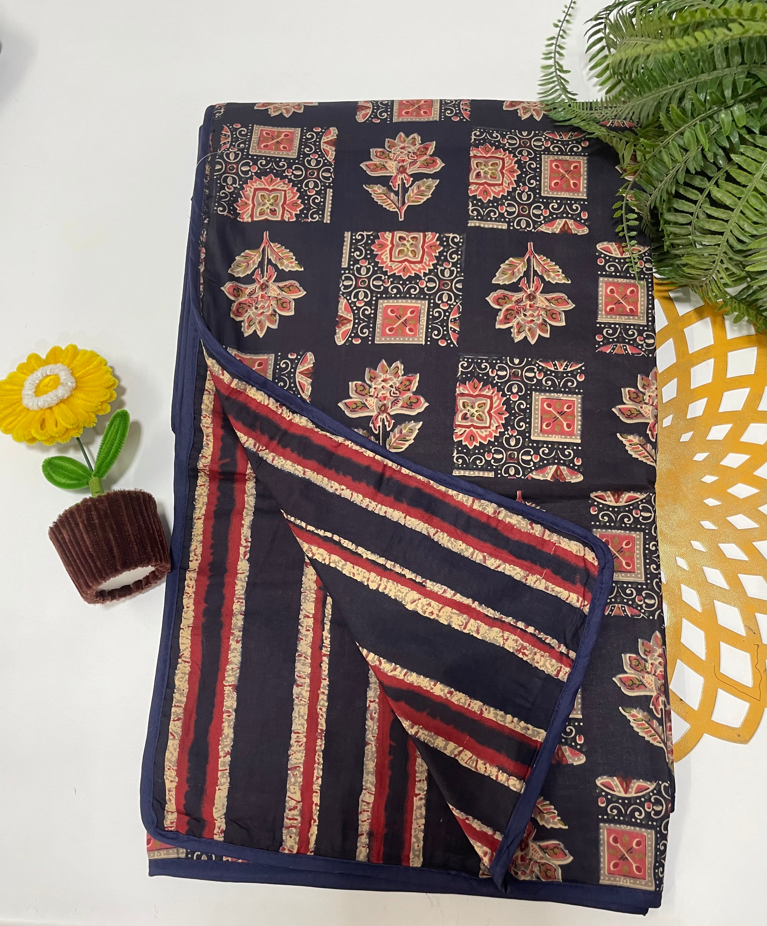 Jaipur premium cotton Dohar - Blue (1pc)