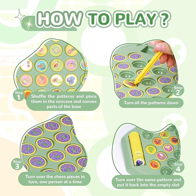 4 player Memory Flip Chess Game