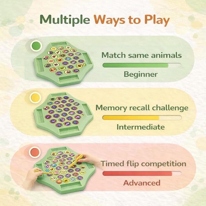 4 player Memory Flip Chess Game