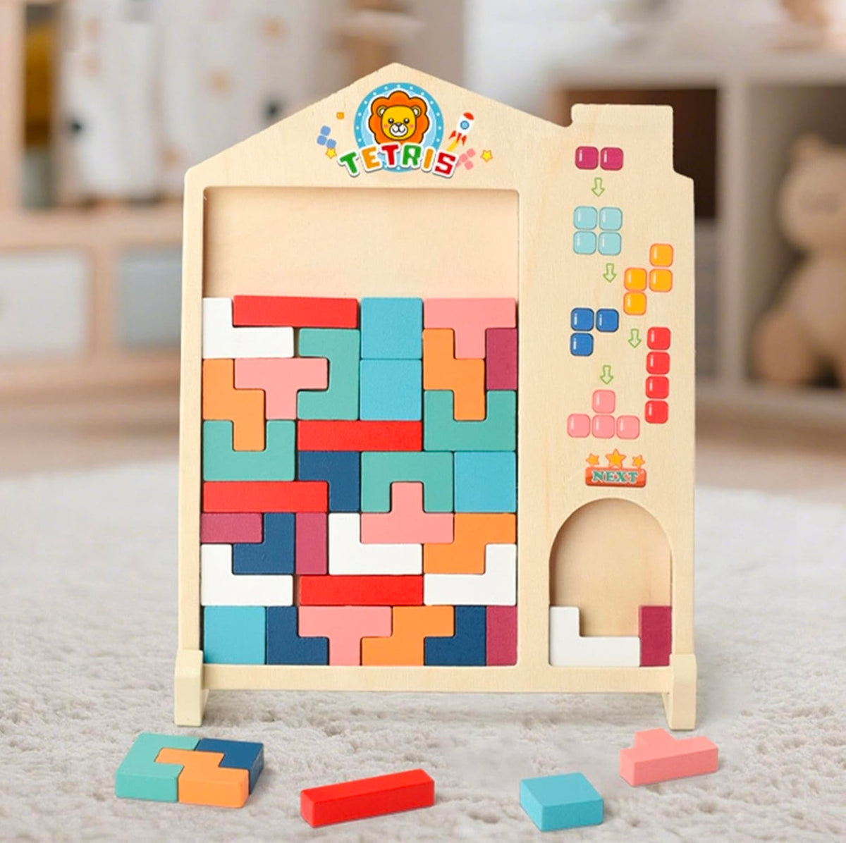 3D wooden Tetris