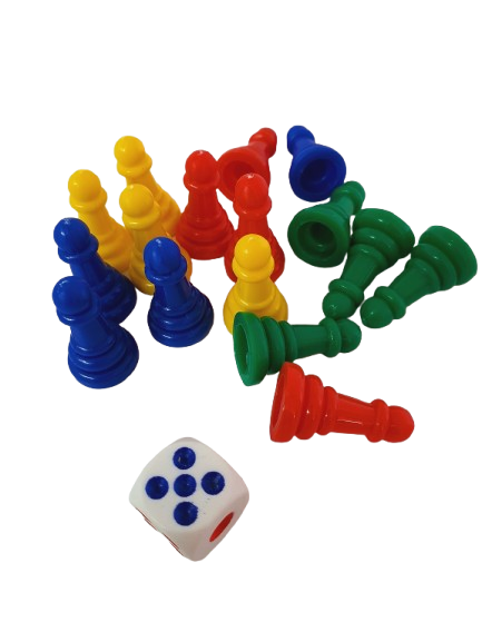Ludo Dice and coins set