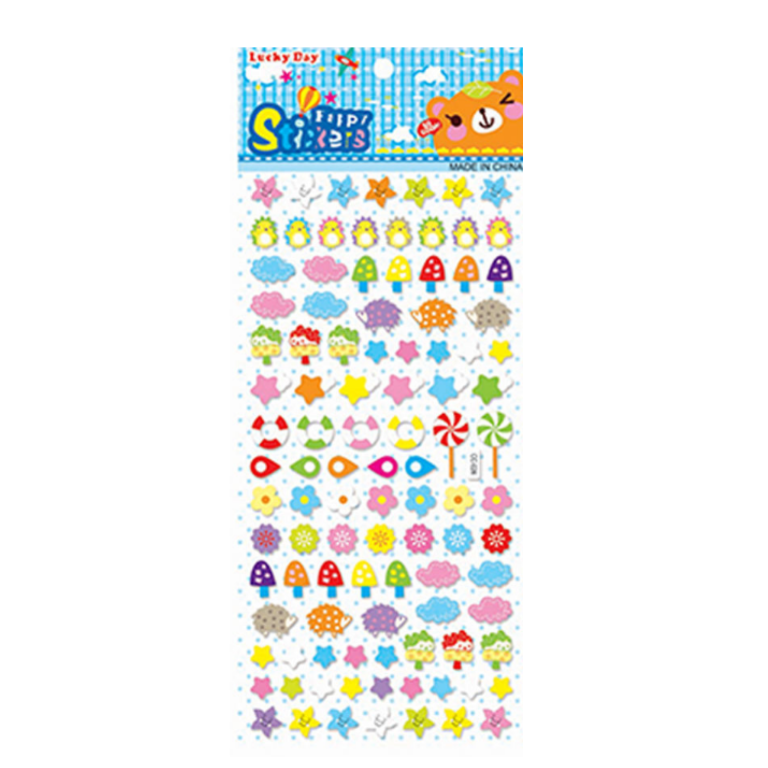 Puffy 3D Stickers set of any 3