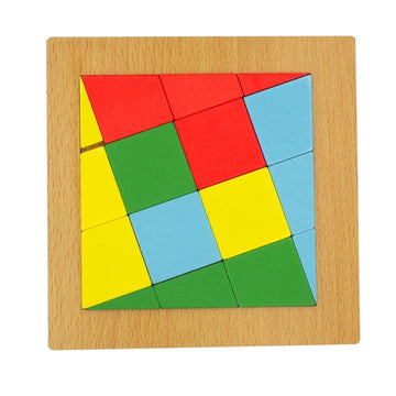Multicolored tangram puzzle