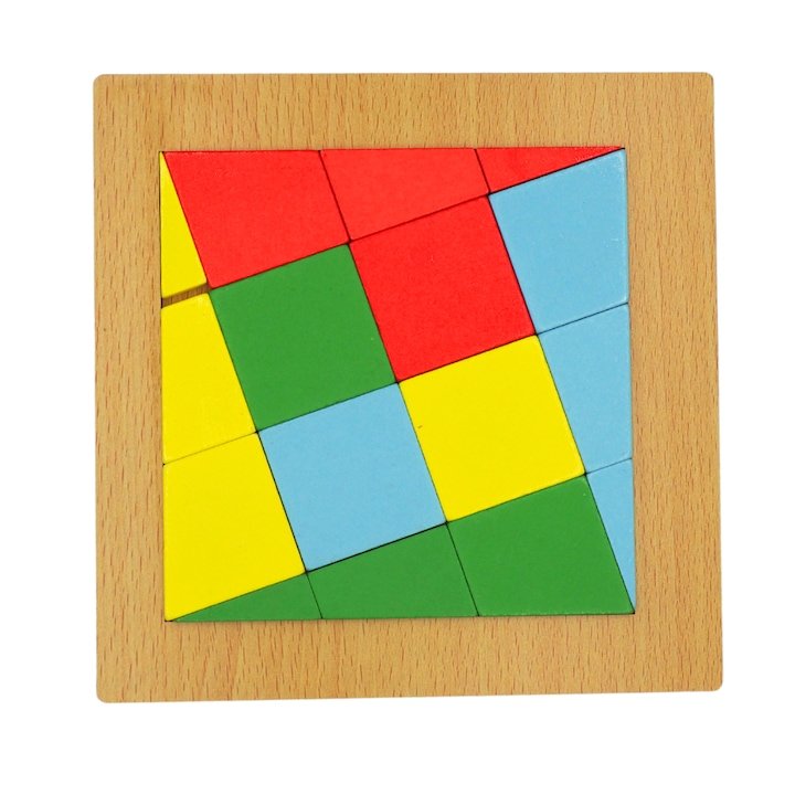 Multicolored tangram puzzle