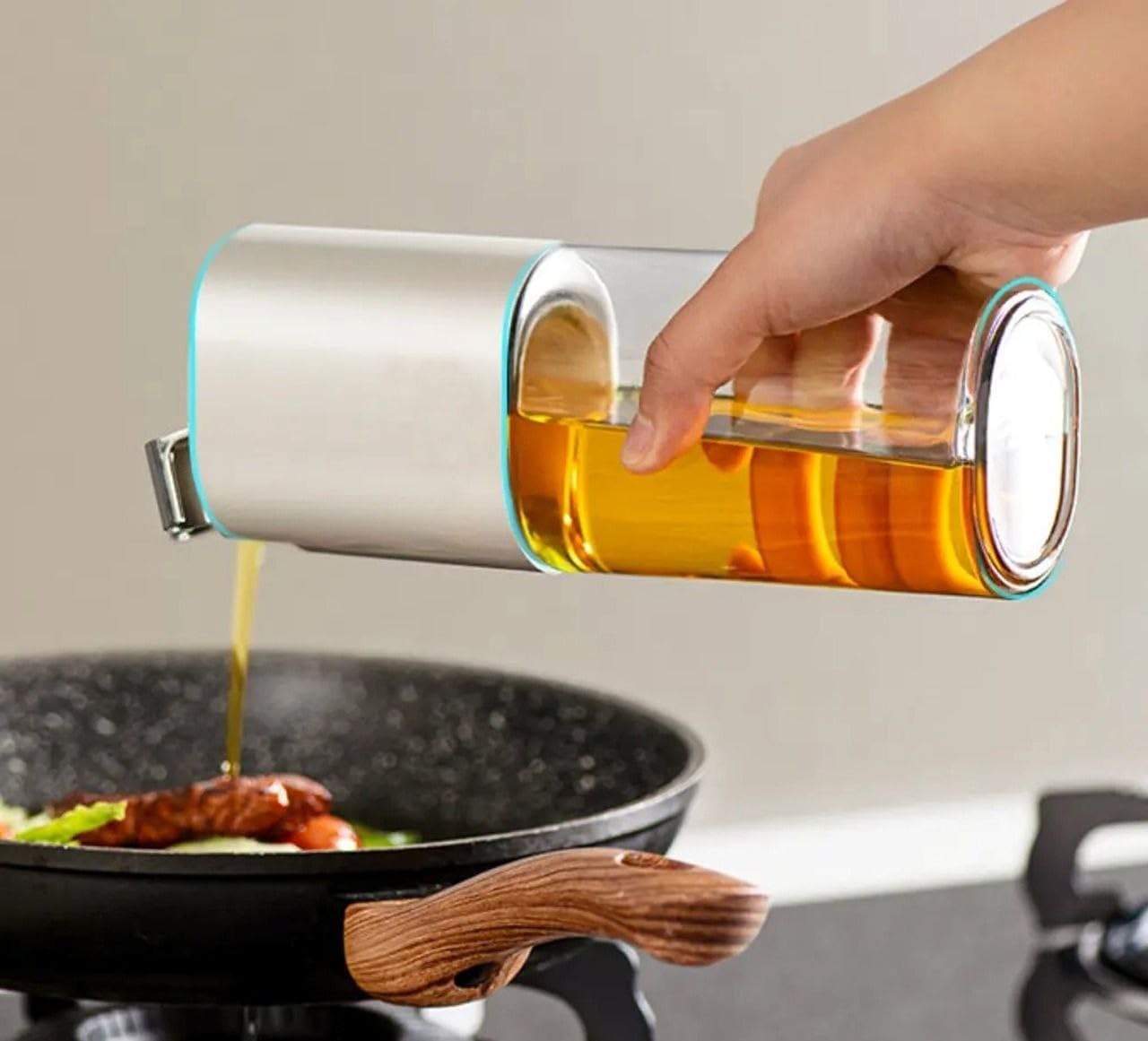 Oil Dispenser Bottle with Automatic Lid - 500ml