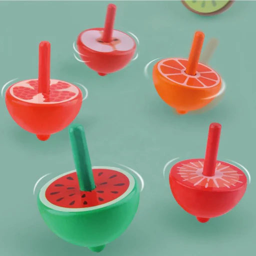Half Fruits Wooden Spinning Top