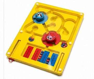 Magnetic Wooden Maze & Number Challenge