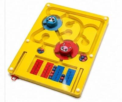 Magnetic Wooden Maze & Number Challenge