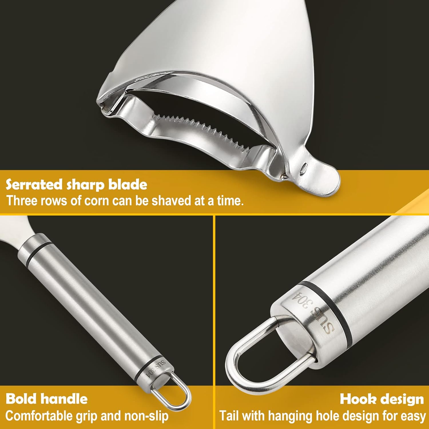 Stainless Steel Corn Peeler (1pc)