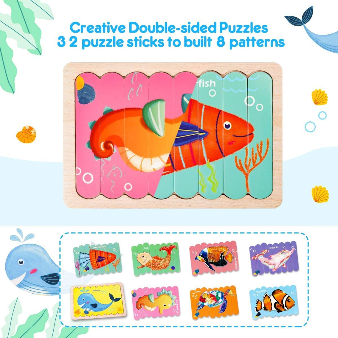 Strip puzzle double sided