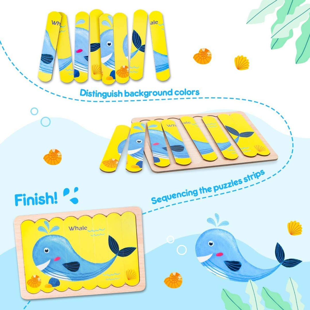 Strip puzzle double sided
