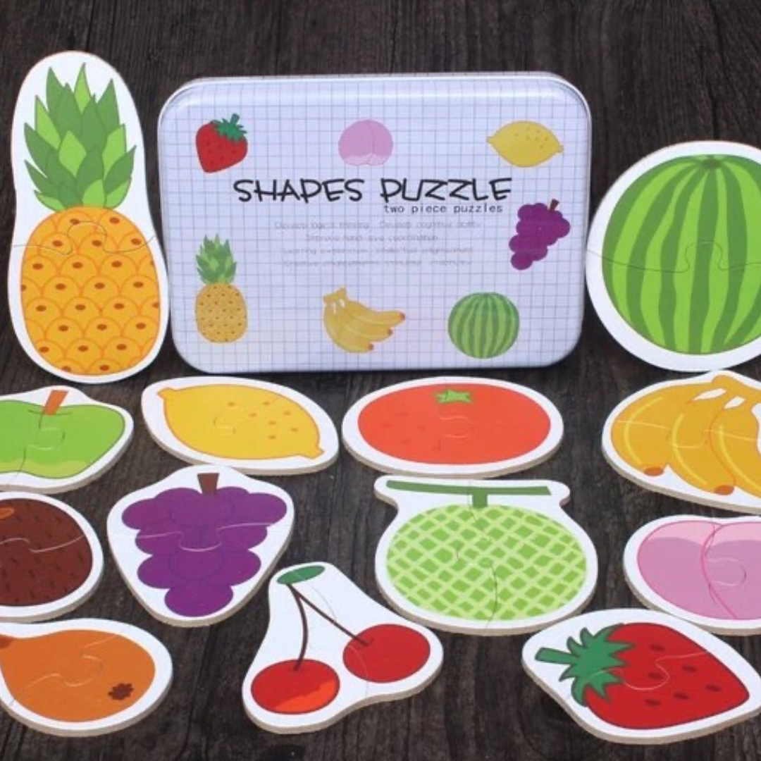 2 pc puzzles with tin