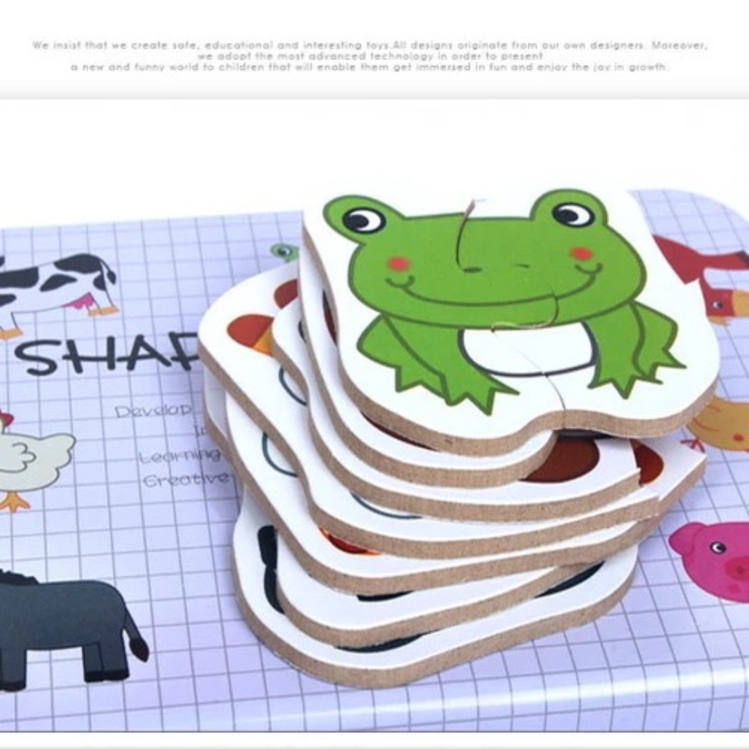 2 pc puzzles with tin