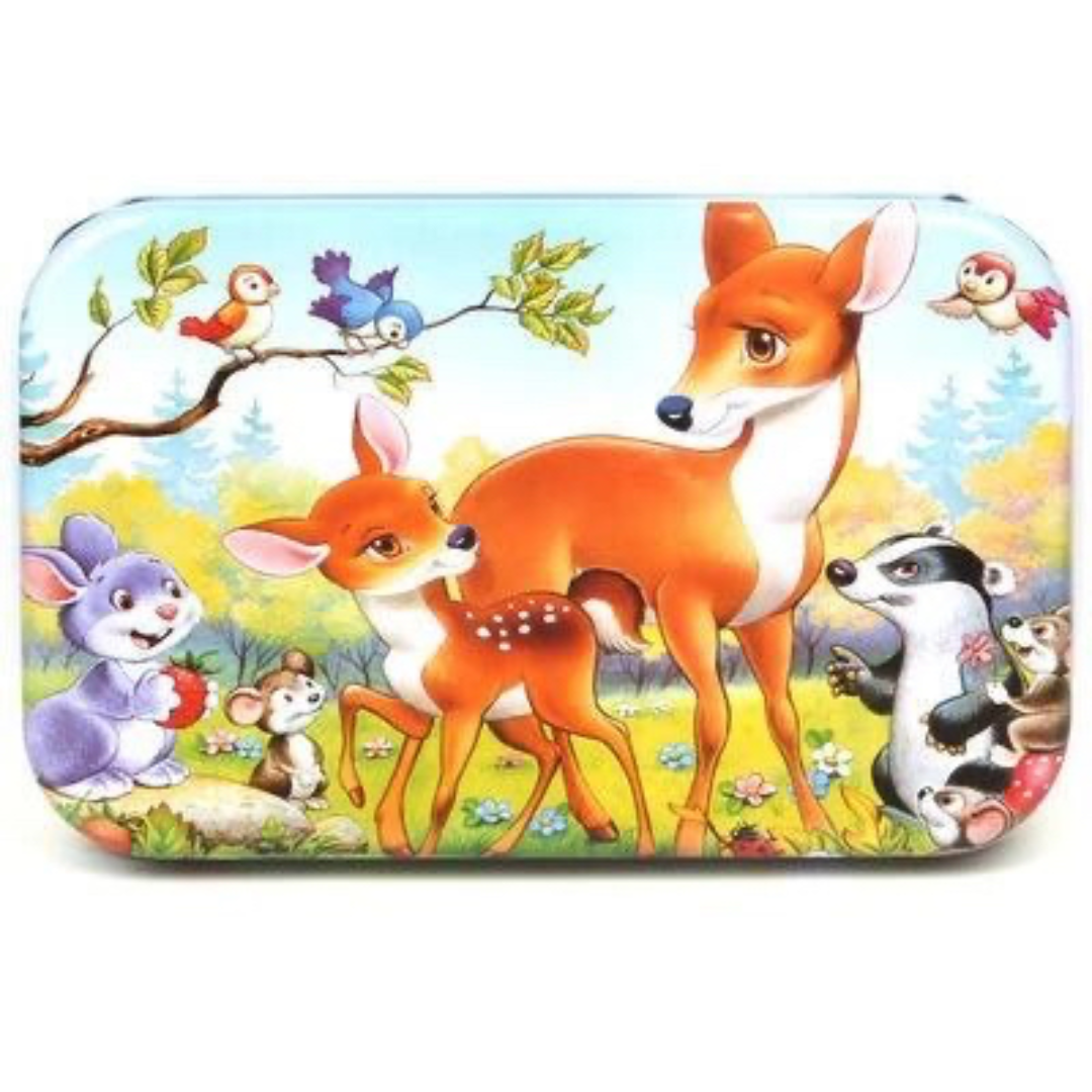 60 pc jigsaw puzzle with tin