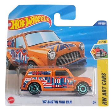 Hot Wheels 67 Austin Mini Van ( 2025 HW Art Car, 169/250, 10/10)