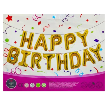 Happy Birthday Banner Foil Balloon