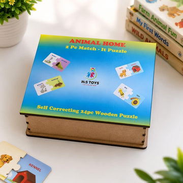 Hi5 Wooden Matching and self correcting Puzzle