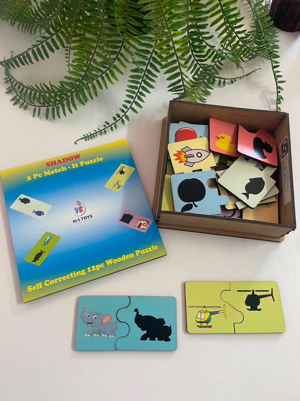 Hi5 Wooden Matching and self correcting Puzzle