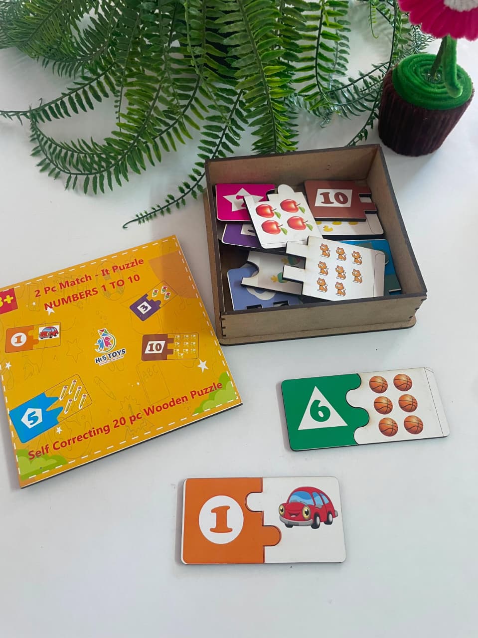Hi5 Wooden Matching and self correcting Puzzle
