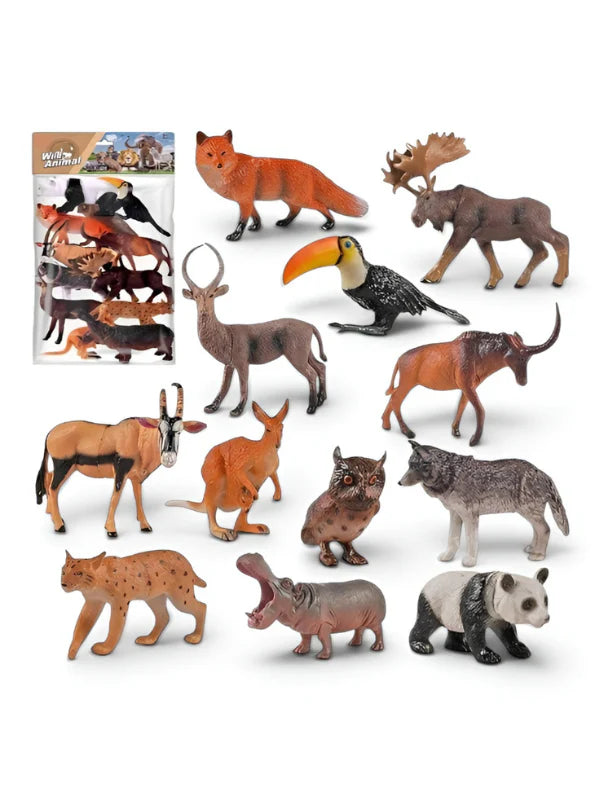 12 Pieces Jumbo Jungle Animal set