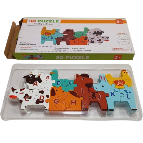 Wooden 3D Puzzle -Alphabets