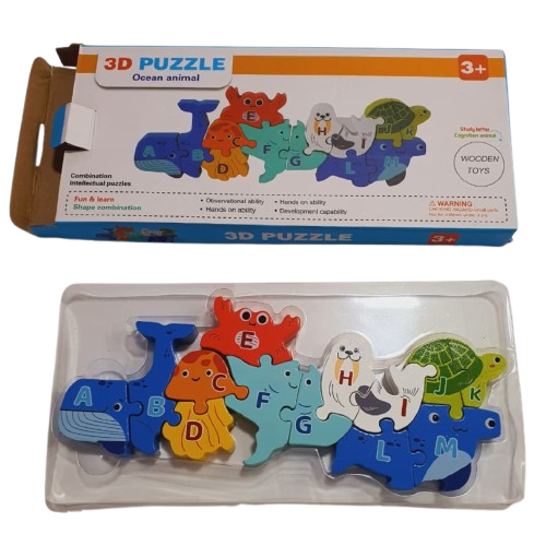 Wooden 3D Puzzle -Alphabets