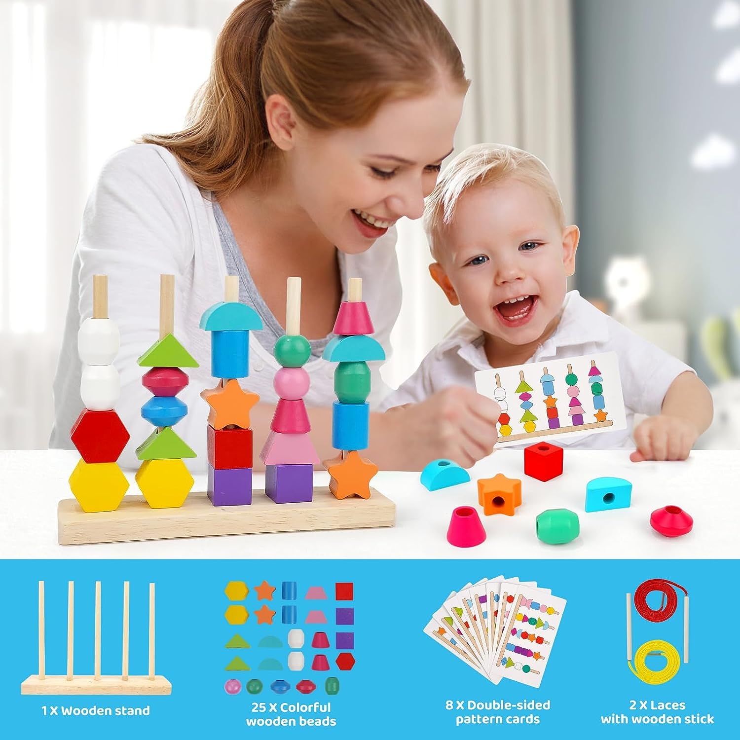 Wooden Beads Sequencing Toy