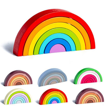 Wooden Rainbow Stacking Toy