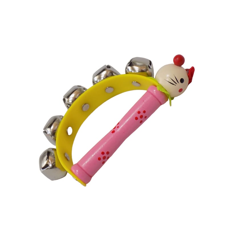 Wooden Jingle Ring Handbell Rattle (1pc)
