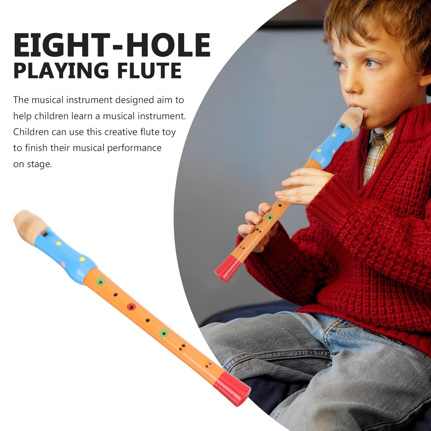 Long Wooden Flute Whistle (1pc)