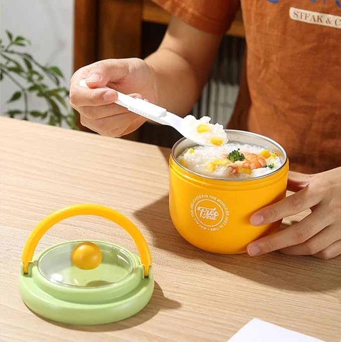 Stainless Steel box with Lid & Spoon