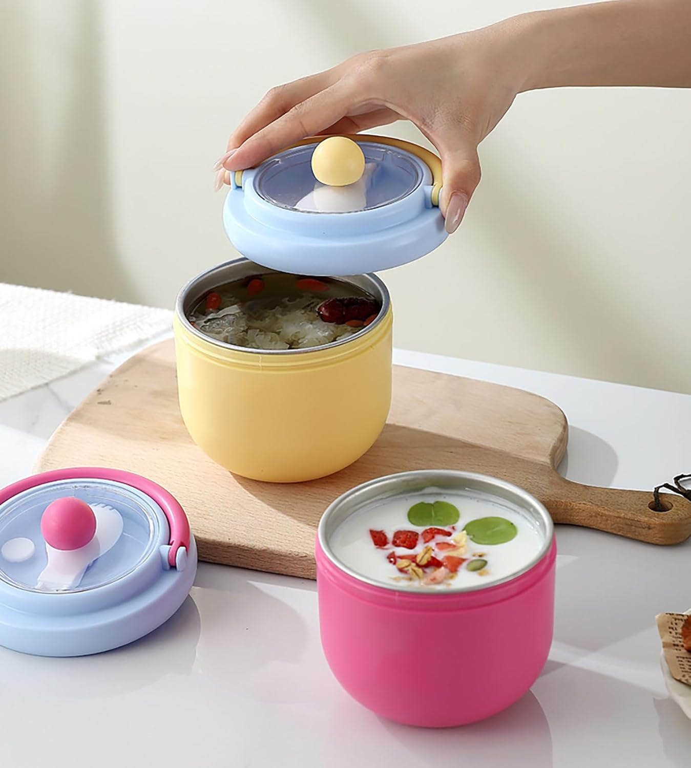 Stainless Steel box with Lid & Spoon