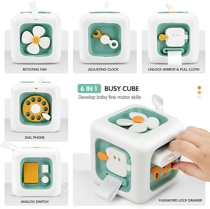 6 in 1 busy cube fidget toy